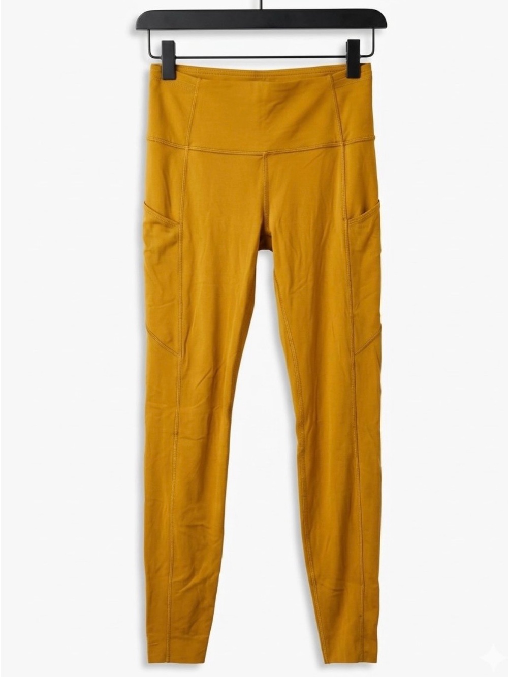 Lululemon Fast and Free High-Rise Pocket Tight - Mustard Gold - Size 6